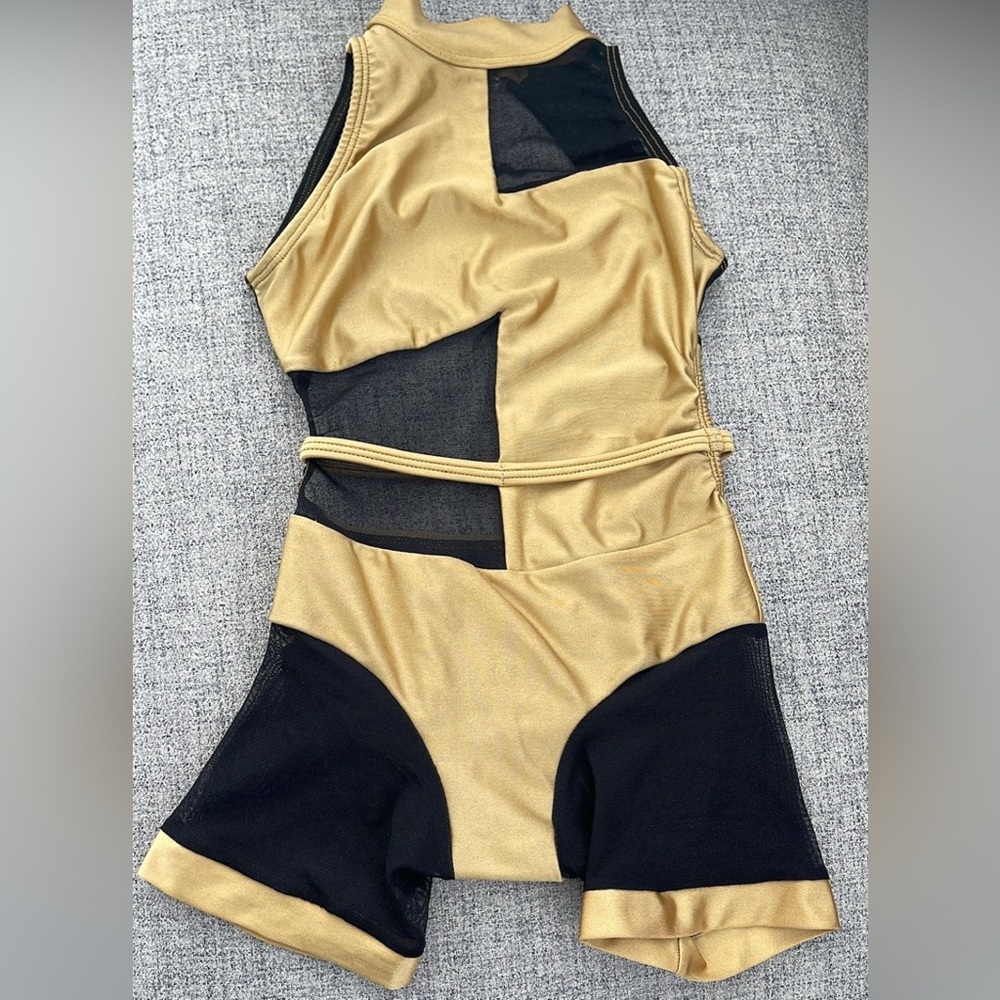 Gold and Black Mesh Romper